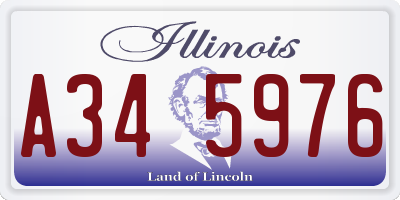 IL license plate A345976