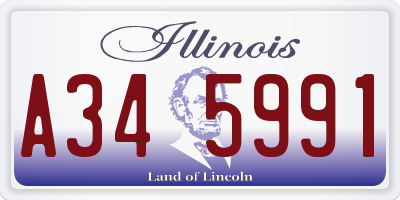IL license plate A345991