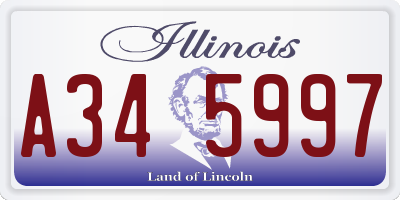 IL license plate A345997