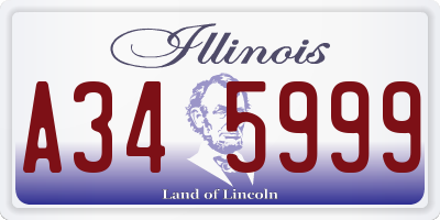 IL license plate A345999