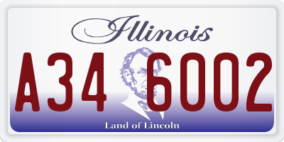 IL license plate A346002