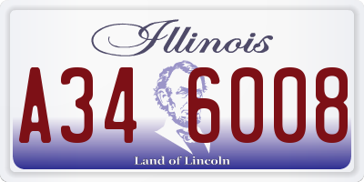 IL license plate A346008