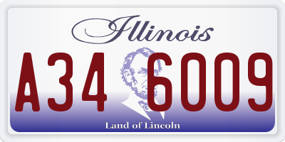IL license plate A346009