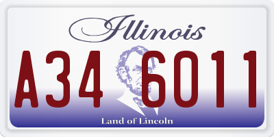IL license plate A346011