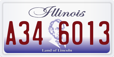 IL license plate A346013