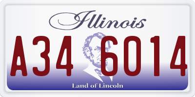 IL license plate A346014