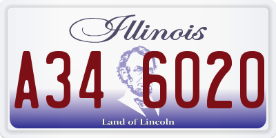 IL license plate A346020