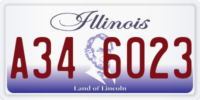 IL license plate A346023