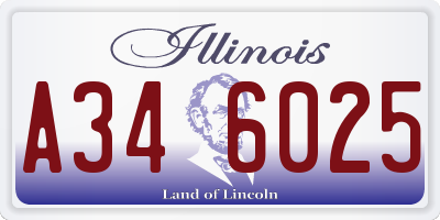 IL license plate A346025
