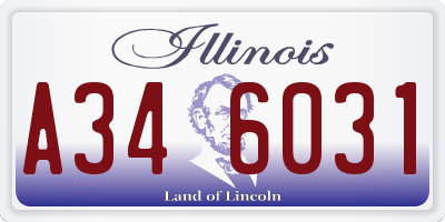 IL license plate A346031