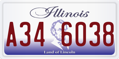 IL license plate A346038