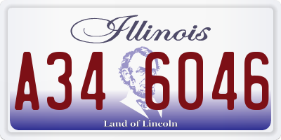 IL license plate A346046