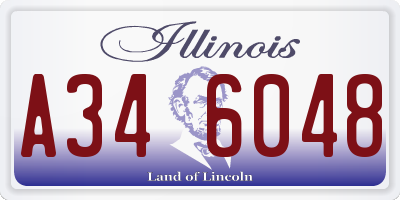 IL license plate A346048