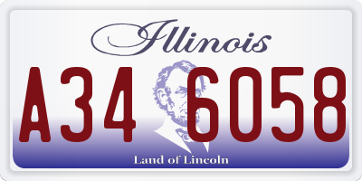 IL license plate A346058