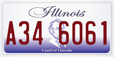 IL license plate A346061