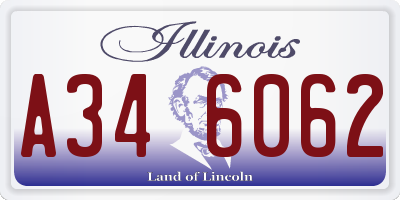 IL license plate A346062