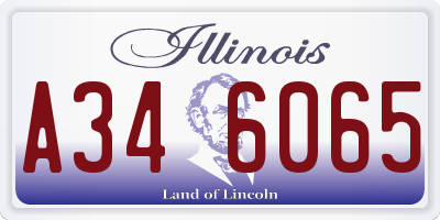 IL license plate A346065