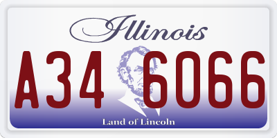 IL license plate A346066