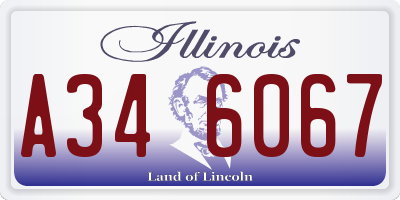 IL license plate A346067