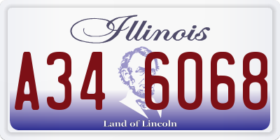 IL license plate A346068