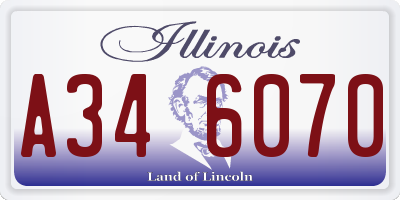 IL license plate A346070