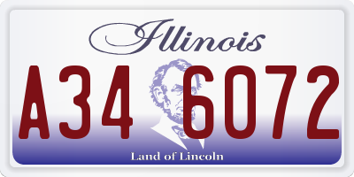 IL license plate A346072