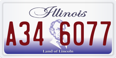 IL license plate A346077