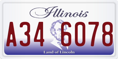 IL license plate A346078