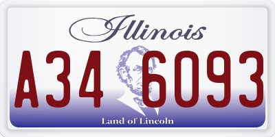 IL license plate A346093