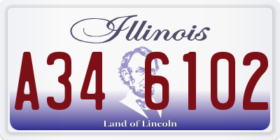 IL license plate A346102