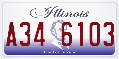 IL license plate A346103