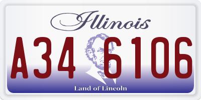 IL license plate A346106
