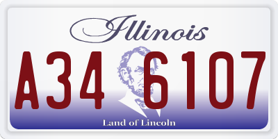 IL license plate A346107