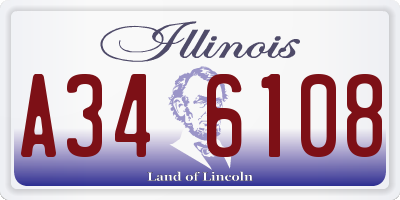 IL license plate A346108