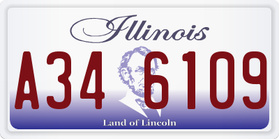 IL license plate A346109