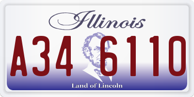 IL license plate A346110