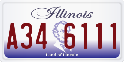 IL license plate A346111