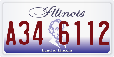 IL license plate A346112