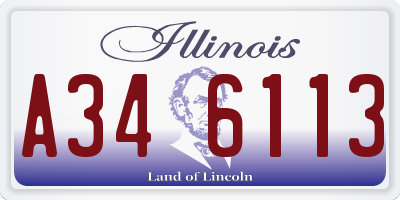 IL license plate A346113