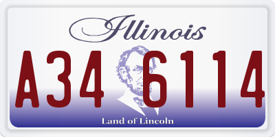 IL license plate A346114