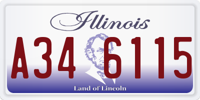 IL license plate A346115