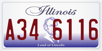 IL license plate A346116