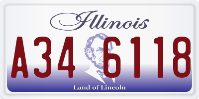 IL license plate A346118
