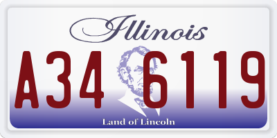 IL license plate A346119