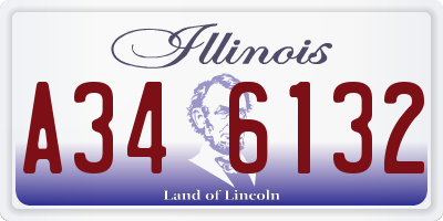 IL license plate A346132
