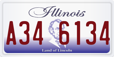 IL license plate A346134