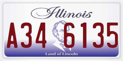 IL license plate A346135