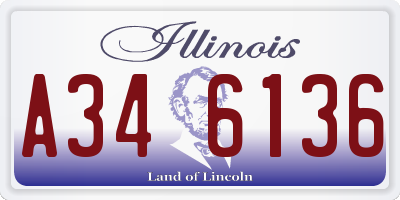 IL license plate A346136