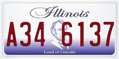IL license plate A346137