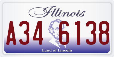 IL license plate A346138